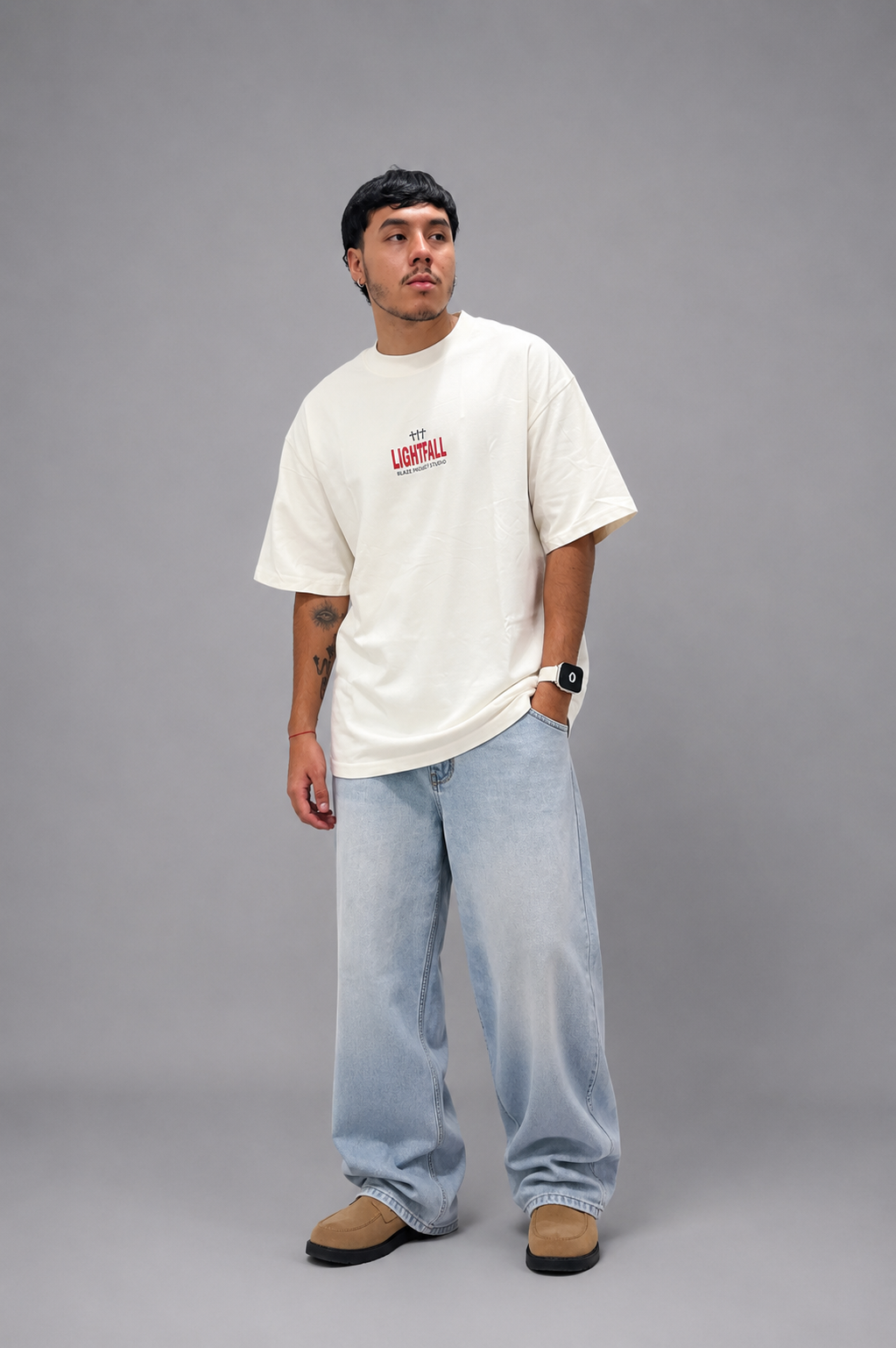LIGHTFALL BASIC OVERSIZE TSHIRT WHITE