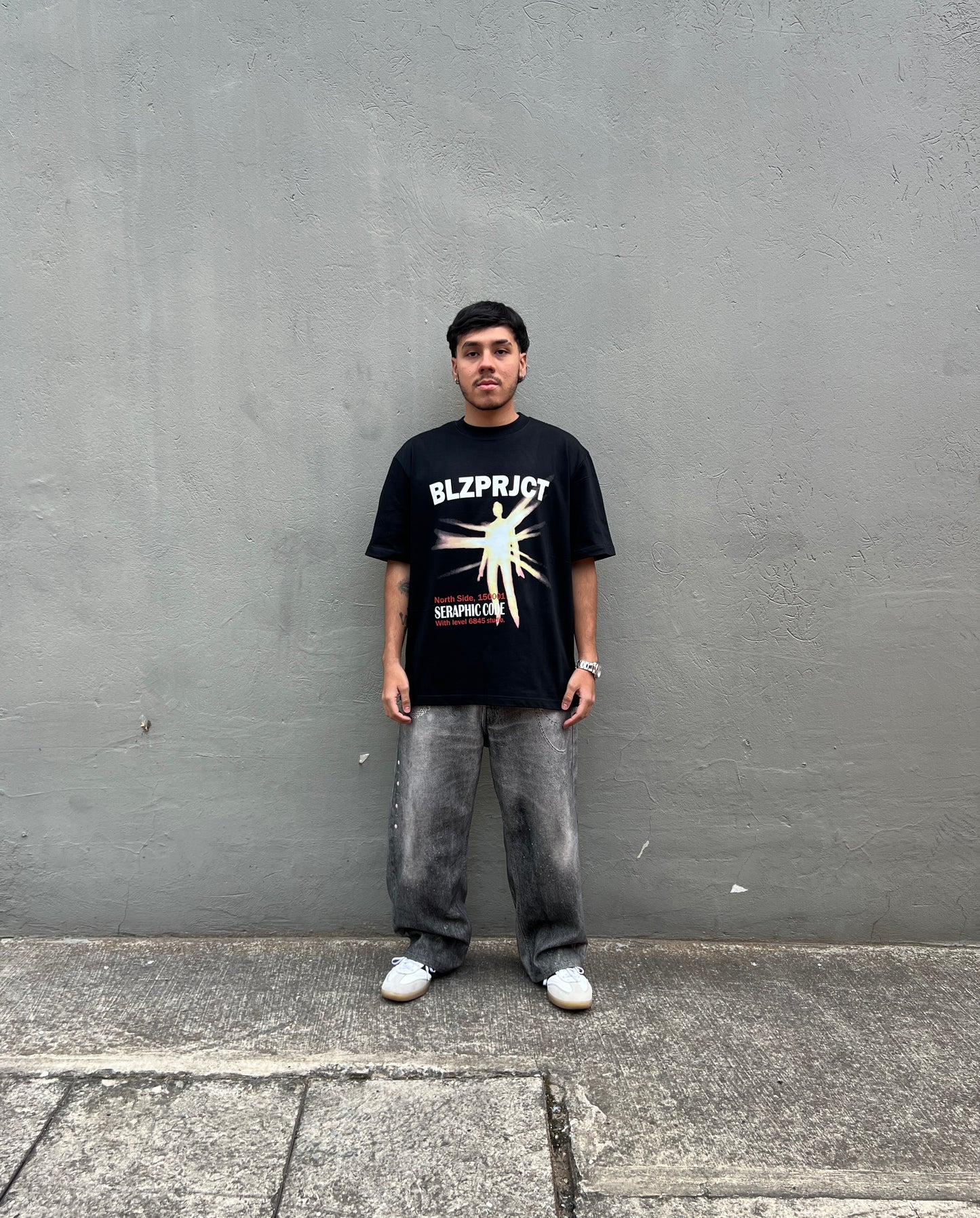 SERAPHICCODE ASENCION OVERSIZE TSHIRT BLACK