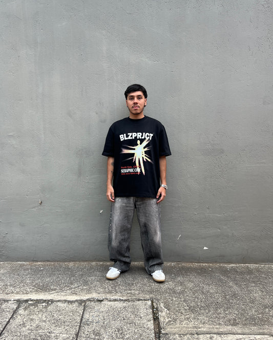 SERAPHICCODE ASENCION OVERSIZE TSHIRT BLACK