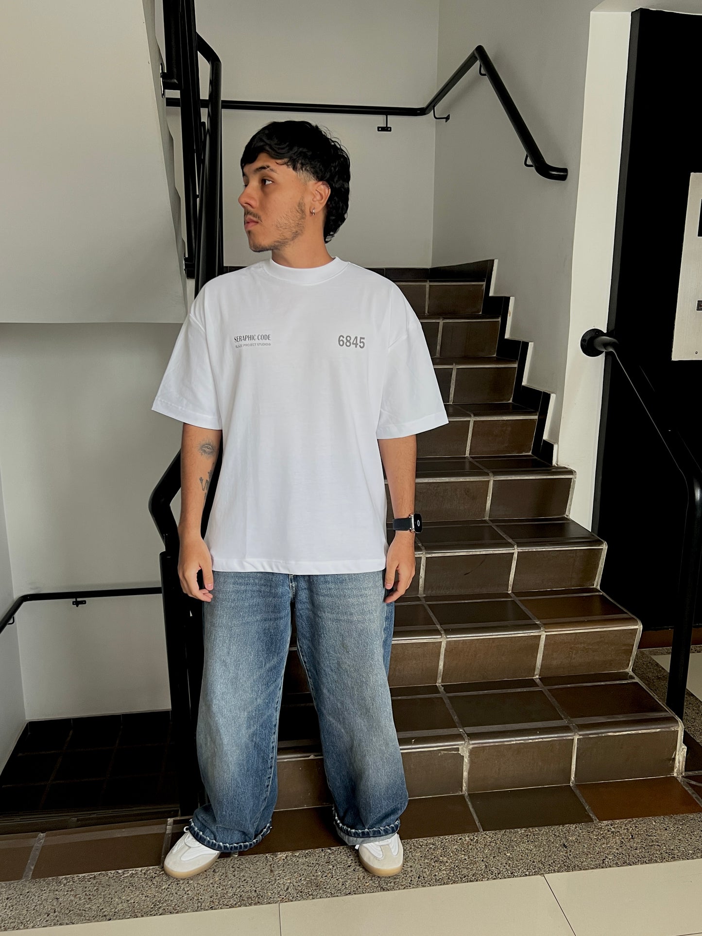 SERAPHICCODE CRUCIFIX OVERSIZE TSHIR WHITE