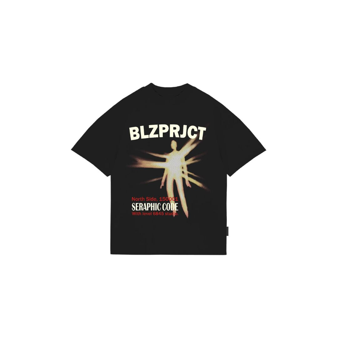 SERAPHICCODE ASENCION OVERSIZE TSHIRT BLACK