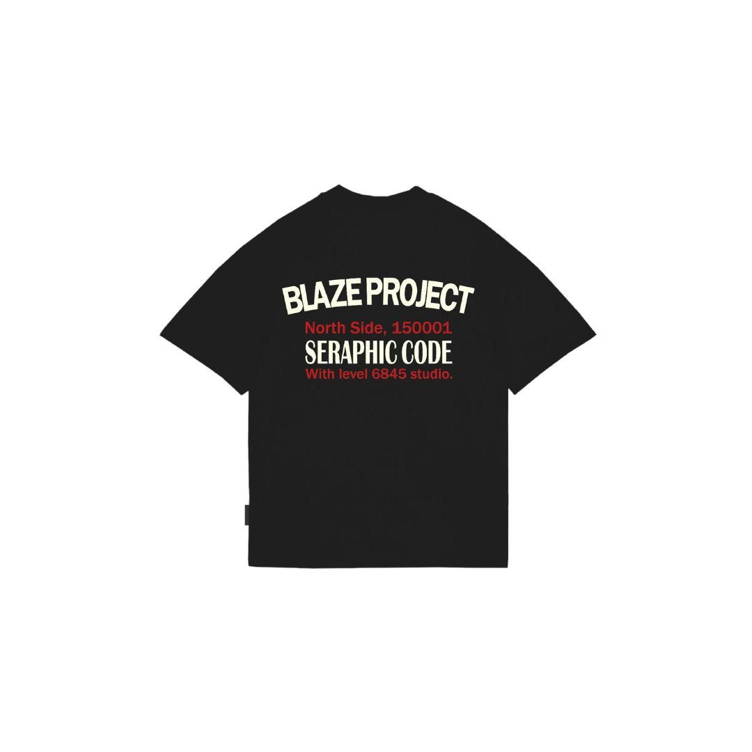 SERAPHICCODE ASENCION OVERSIZE TSHIRT BLACK